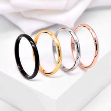 Latest Fashion Fortunately Rose Gold Women Men Polished Stainless Steel Ring Convention Jewelry Wedding Band Ring Valentine Gift 2024 - buy cheap