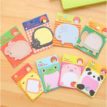 40pcs Kawaii Cartoon Animal Series Memo Pad Sticky Notes Bookmark Sticker Paper office School Supplies Writing Pads Notebooks 2024 - buy cheap