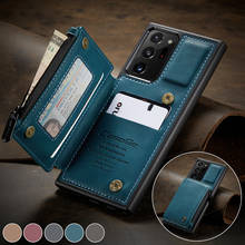 Leather Phone Case For Samsung Galaxy A52 A51 A71 Note 20 10 Flip Credit Card Zipper Wallet S21 S20 FE S10 Plus Ultra Back Cover 2024 - купить недорого