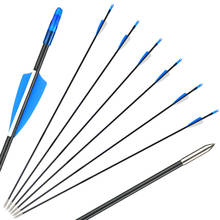 Fiberglass 6 mm Arrow with Plastic Feather Nock Steel Arrowhead for 30-80lbs Recurve Compound Bow Archery 6/12/24pcs 2024 - buy cheap