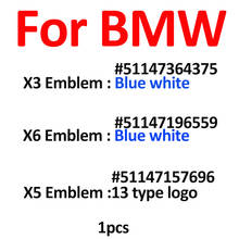 1Pcs Car Rear Trunk Emblem Auto Tail Boot Badge For X3 51147364375 X5 5147157696 X6 51147196559 Blue white/carbon /red/black 2024 - buy cheap