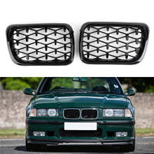 Areyourshop-rejilla delantera de riñón doble para BMW, accesorio de color negro, modelos Serie 3: E36, 1997, 1998, 1999, 51138122237 y 51138122238 2024 - compra barato