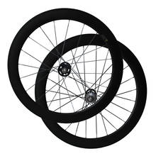700C 60 мм V-образные 23 мм Широкие карбоновые колеса для велосипедных дорожек с фиксированной передачей, трубчатые колеса для велосипедов с ступицей Novatec A165SB A166SB 2024 - купить недорого