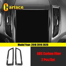 ABS Carbon fiber Car middle air outlet Decoration Cover Trim Sticker Car styling For Ford Edge 2018 2019 2020 2024 - buy cheap