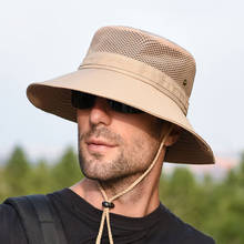 Casual Bucket Hats For Men Summer Mesh Boonie Hat UV Protection Male Sun Hats Outdoor Hiking Fishing Caps 2024 - buy cheap