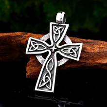 New Trendy Celtic Cross Pendant Necklace Men's Necklace Fashion Sliding Metal Cross Necklace Pendant Accessories Party Jewelry 2024 - buy cheap