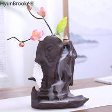 Backflow Incense Burner Ceramic Smoke Waterfall Incense Burner Cultivable Flowers and plants Buddha Censer Buddhist Decoration 2024 - buy cheap