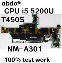 AIMT1 NM-A301  for Lenovo Thinkpad T450S notebook motherboard  CPU i5 5200U 4G RAM 100% test work FRU 00HT736 00HT737 00HT738 2024 - buy cheap