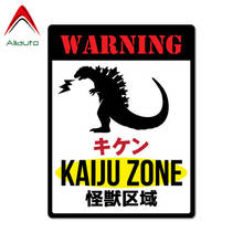 Aliauto-pegatinas de advertencia para coche Kaiju Zone, accesorios de monstruo japonés, calcomanías creativas Retro reflectantes de PVC,15cm x 12cm 2024 - compra barato