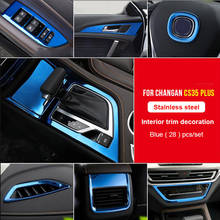 Hivotd-molduras interiores para coche, conjunto completo de modificación de acero inoxidable, accesorios de decoración, piezas para Changan CS35 Plus 2020 2024 - compra barato