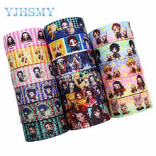 YJHSMY L-20406-255,25mm,10yards Cartoon Thermal transfer Printed grosgrain Ribbons,bow cap DIY accessories decorations 2024 - buy cheap