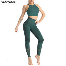 GANYANR Yoga Set Women Gym Clothes Fitness Workout Sportswear Tracksuit Suit Wear Crop Top Bra Seamless Activewear Bodysuit Sexy 2024 - buy cheap