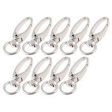 Silver Tone D Swivel Trigger Hooks Key Ring Lobster Clasps 9 Pcs 2024 - buy cheap