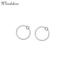 Small Round 925 Sterling Silver Bead Ball Circle Huggies Hoop Earrings For Womens Piercing Body Jewelry Baby Girls Kids Children 2024 - buy cheap