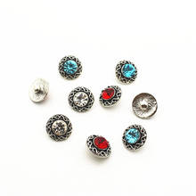 Hot selling 20pcs/lot crystal alloy 12mm Glass Snap Buttons Fit DIY Snap Bracelet Snap Button Charms Jewelry 2024 - buy cheap