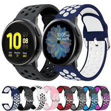 For Samsung galaxy watch Active 2 40mm 44mm Silicone Watchband Active2 20mm Watch Strap Sport Bracelet For galaxy Watch 42mm S2 2024 - купить недорого
