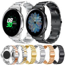 Correa de acero inoxidable para reloj Samsung galaxy Active 2, 44mm, 40mm, 20MM, Amazfit GTS GTR 2024 - compra barato