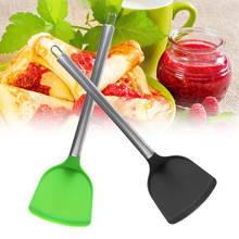 Green/Black Food Grade Silicone Spatula Non Stick Spatula Pancake Omelets Slice Turner Kitchen Utensils Kitchen Accessories 2024 - buy cheap