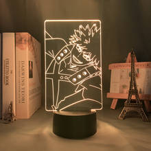 Luz de noche Led 3d Bakugo My Hero Academia para decoración de habitación, regalo de cumpleaños, Gadget de Manga, My Hero Academia, Katsuki Bakugo, lámpara de Anime 2024 - compra barato