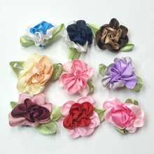 Hl 30 pçs mix cor fita flores vestuário diy apliques costura suprimentos acessórios 25mm d0201 2024 - compre barato