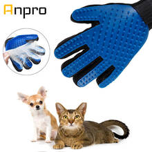 Anpro Cat Pet Grooming Deshedding Brush Gloves Effective Cleaning Back Massage Animal Bathing Fur Hair Removal Cat Dog Combs 2024 - buy cheap
