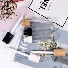 New Hot Sale 8ml Thick Wall Clear Lipgloss Tube Big brush Cosmetic Lip Gloss Packaging Container with White Black Lid 2024 - buy cheap