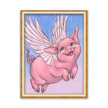Animal Pig DIY Embroidery Cross Stitch 11CT Kits Needlework Craft Set Printed Canvas Cotton Thread Home Decoration On Sale Room 2024 - buy cheap