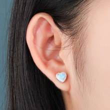 Modern Women Earrings Elegant Heart Crystal Rhinestones Stud Earrings For Women Fashion  Earrings Jewelry Gift 2024 - buy cheap