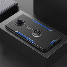 For Xiaomi POCO X3 NFC Case Luxury Hard matte with stand ring Shockproof protective Back Cover Case for Xiaomi POCO F2 X3 Pro 2024 - buy cheap
