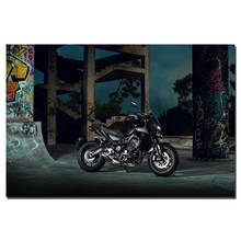 Poster de motocicleta MT-09 tecido de tecido impresso pintura para decoração de casa imagem de arte de parede 2024 - compre barato