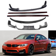 Carbon Fiber FRONT LIP BUMPER SPOILER+REAR TRUNK DIFFUSER +SIDE BODY KIT COVER FOR BMW F80 M3 F82 M4 2014 2015 2016 2017 2024 - buy cheap