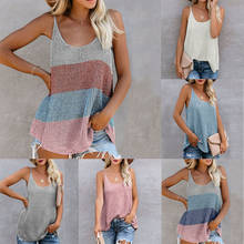 2020 New Casual Knitted Vest Women's Multicolor Metallic Cami Tank Loose Sleeveless Top LADY clothing tank top sexy crop top 2024 - buy cheap