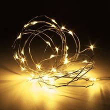 Tira de luces LED para decoración del hogar, guirnalda de hadas para árbol de Navidad, fiesta de boda, envío directo, 1 unidad, 2M 2024 - compra barato