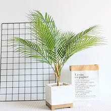 Planta artificial de folha de palmeira tropical, plantas falsas, folhas verdes, decoração para casa, planta para decoração de roma 2024 - compre barato