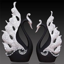 Home decoration modern Lovers Swan Sculpture nordic decoration home Statue Desk Decor Figurine Ornament Wedding Party Decoration 2024 - buy cheap