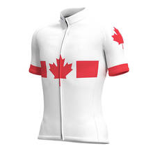 Men Canada national team cycling jersey red blue bicycle clothes short sleeve bike clothing riding racing cycle wear 2022 - buy cheap