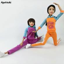 Trajes de muñecas para Barbie, ropa deportiva de Yoga hecha a mano, Sudadera con capucha y pantalones para casa de muñecas Barbie, accesorios para muñecas para niños 1/6 2024 - compra barato