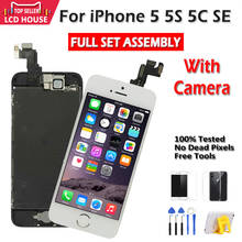 Full Set LCD Screen For iPhone 5 5G 5S 5C SE LCD Touch Digitizer Full Assembly Display Replacement AAA Quality Home Key Camera 2024 - buy cheap