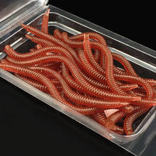 20 pçs simulação worms de pesca vermelho vermes de pesca artificial vermes fishy cheiro iscas isco macio 8cm 10cm equipamento de pesca 2024 - compre barato