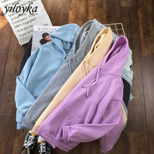 2020 Winter Casual Fleece Women Hoodies Sweatshirts Long Sleeve Plus Velvet Pullovers Loose Hooded Jacket Female Thick Coat 2024 - buy cheap