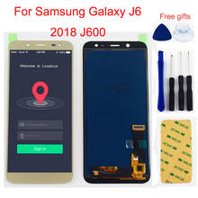 ЖК-дисплей J6 2018 для Samsung Galaxy J6 2018 J600, ЖК-экран J600F/DS J600G/DS J600F, ЖК-дисплей с сенсорным экраном в сборе 2024 - купить недорого