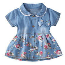 Pudcoco/Новое поступление, платье для маленьких девочек, одежда для младенцев, платье с цветочным рисунком для девочек 2024 - купить недорого