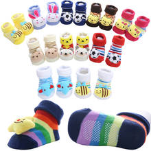 Cute Infant Kids Animal Cotton Leg Warmers Striped Socks Toddler Cartoon Newborn Baby Girls Boys Anti-Slip Floor Socks 2024 - buy cheap