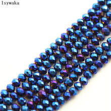 Isywaka-Cuentas redondas de cristal sintético para fabricación de joyas, abalorios de 2mm, Color azul brillante, 1700 Uds. 2024 - compra barato