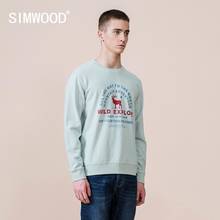 Толстовка SIMWOOD с надписью для мужчин, модный размера плюс толстый теплый свитшот, базовый пуловер для бега, брендовая одежда 2024 - купить недорого