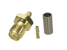 1Pcs Connector SMA Female Jack Crimp RG174 RG316 LMR100 Cable Straight RF Coaxial Brass 2024 - buy cheap