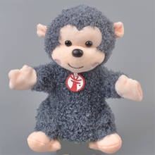 23cm Plush Hand Puppets Simulation Animal Puppets Kids Gifts Cement grey Monkey Hand Puppet Parent-child game 2024 - buy cheap