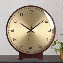 Reloj de mesa europeo, reloj de escritorio de madera Simple para sala de estar, oficina, dormitorio, decoración de escritorio creativa 2024 - compra barato