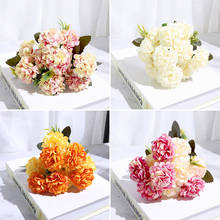 New 10 multicolor hydrangea silk flowers artificial flowers white wedding flowers small bouquet fake flowers party DIY decoratio 2024 - buy cheap