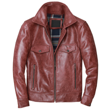 Chaqueta y abrigos Vintage de cuero genuino para hombre, abrigo informal, 5XL talla grande, estilo de otoño e invierno, novedad 2024 - compra barato